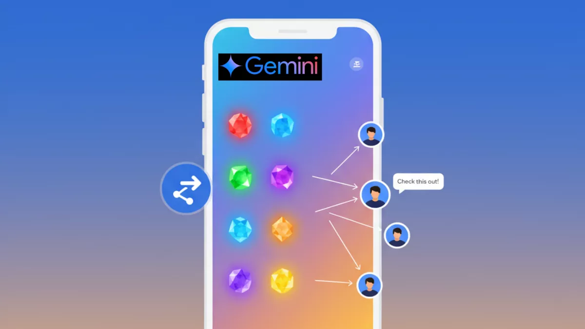 Gemini App Now Lets Users Share Custom AI Gems With other users