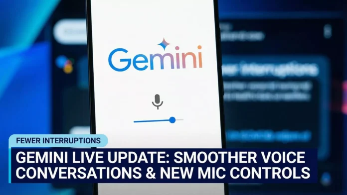 Gemini Live Update Improves Voice Conversations With Fewer Interruptions and New Mic Controls