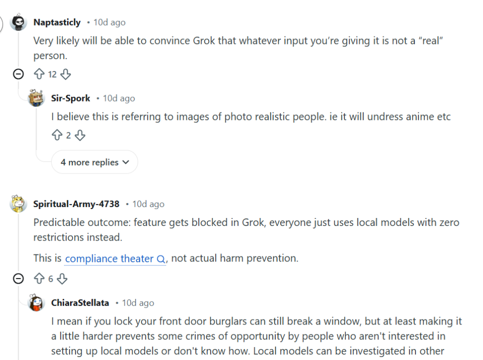 What Real Users Are Saying on Reddit about Grok Image ban policy